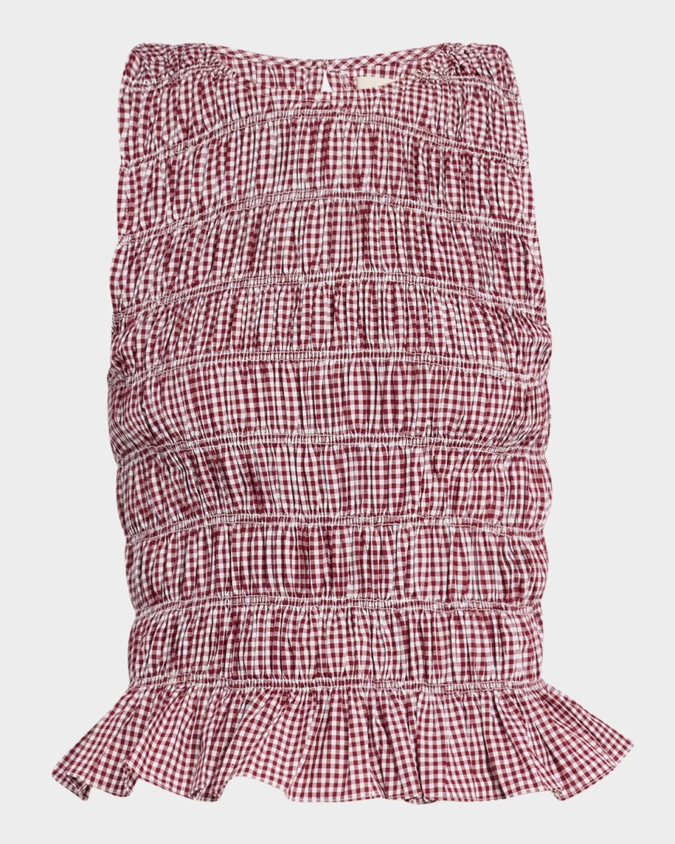 Heidi Gingham Smocked Top